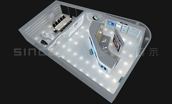 展廳設計俯瞰效果圖——信銳科技展廳